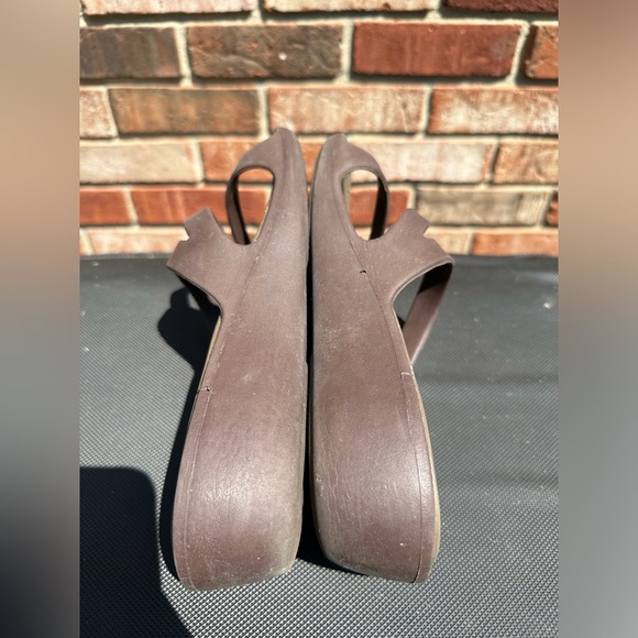 Crocs Brown Patricia Wedge Sandals Women’s 9 Slip On Comfortable Wedge Straps - Picture 5 of 8